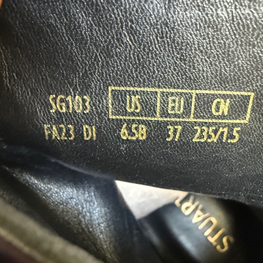 Stuart Weitzman Black Ankle 5050 bold bootie size 6.5 women H9N6 - Picture 8 of 8